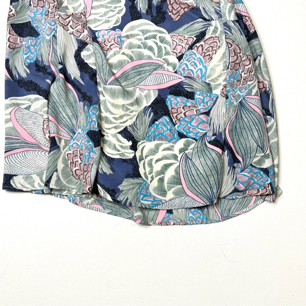 Addie Floral Halter Racerback Dress with Leaf Pattern Size Large - Picture 10 of 10